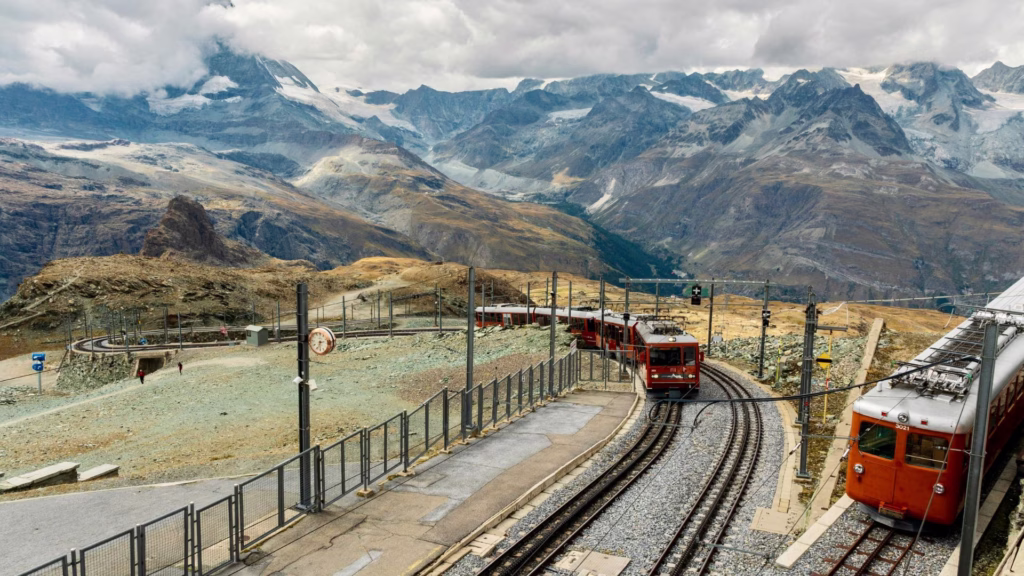 Trains on Gornergrat Railway