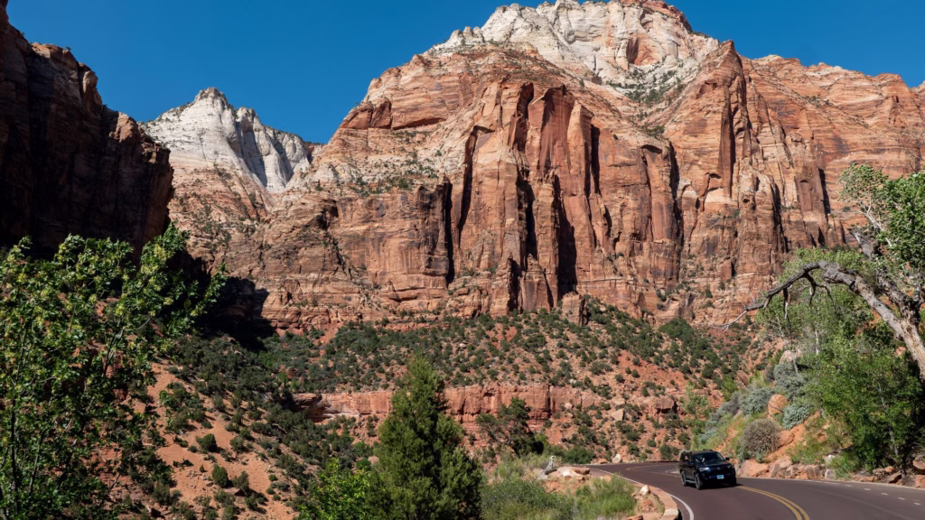 Scenic Drive Through Zion National Park Utah